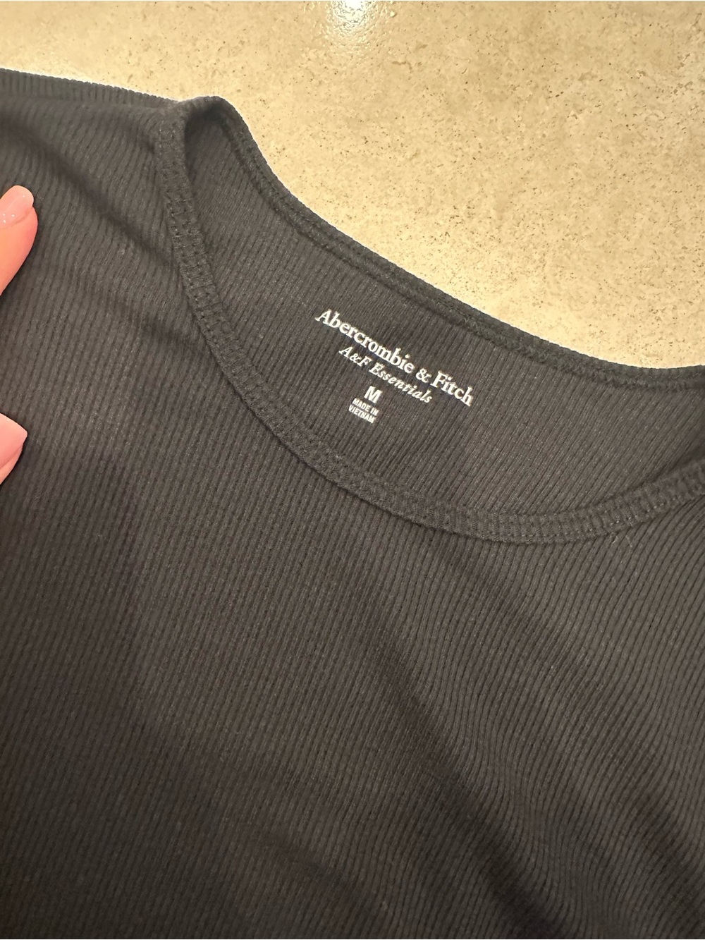 Abercrombie & Fitch Essentials Ribbed Tee - Picture 2 of 2